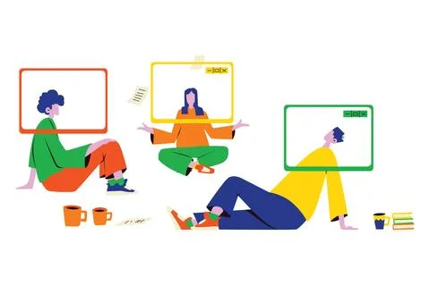 Customer Interviews Illustration Stock-Illustration