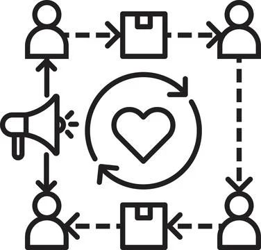Customer journey icon vector 库存插图