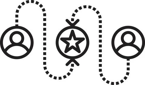 Customer journey icon vector 库存插图