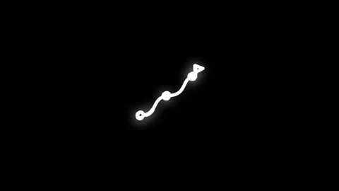 Customer Journey Line Icon Animation Loop Black Background Stock Footage 338423325