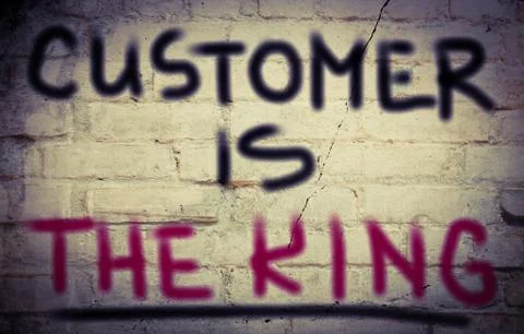 Customer Is The King Concept Illustrazione stock