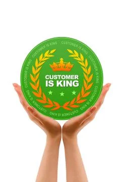 Customer is king Illustrazione stock