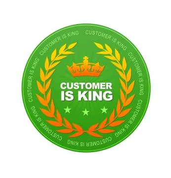 Customer is king Stock Illustration