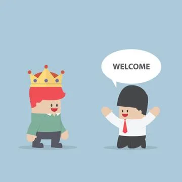 The customer is king Stock Illustration