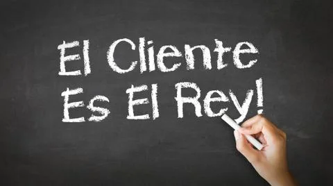 Customer is king (in spanish) Stock Illustration