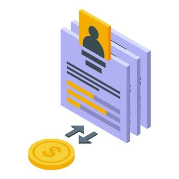 Customer know icon isometric vector. Client verification Ilustración de archivo