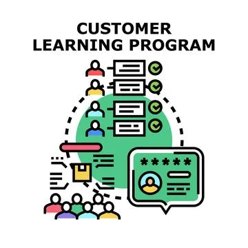 Customer learning program for client satisfaction development イラスト素材