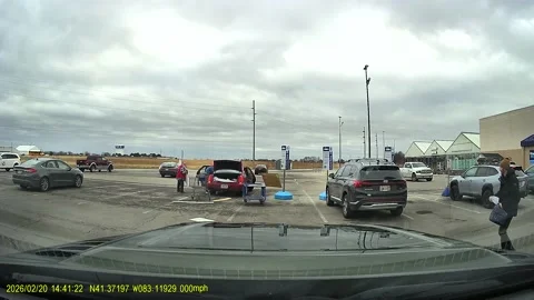 Customer Loses Wood Paneling in Wind Storm, Fremont, Ohio, USA - 20 Feb 2026 Video stock 329509180