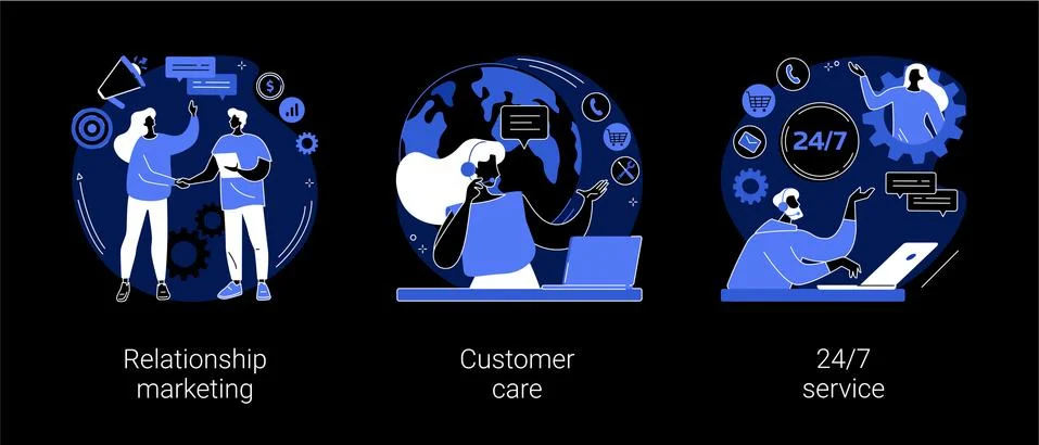 Customer loyalty abstract concept vector illustrations. Illustrazione stock