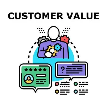 Customer loyalty and value creation process Stock Illustration