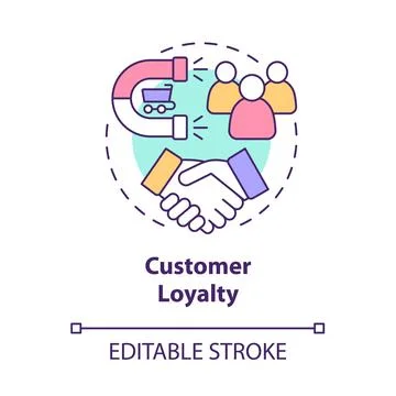 Customer loyalty concept icon Stock-Illustration