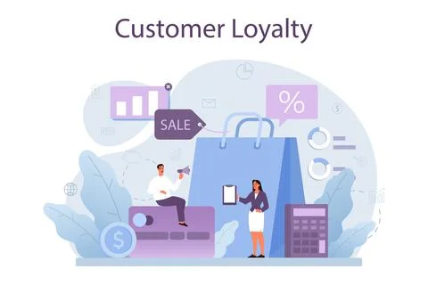 Customer loyalty concept. Marketing program development for client Stock Illustration