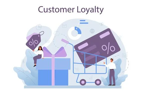 Customer loyalty concept. Marketing program development for client Stock Illustration