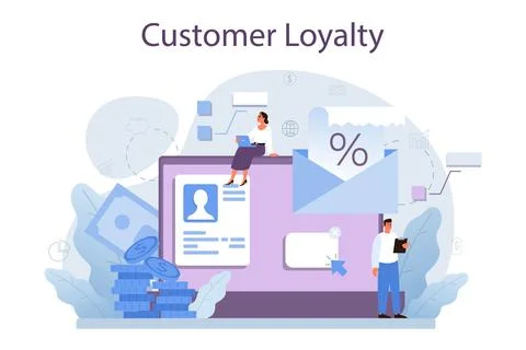Customer loyalty concept. Marketing program development for client Stock Illustration