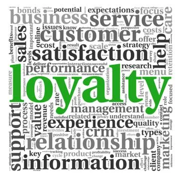 Customer loyalty concept on white Stock Illustration