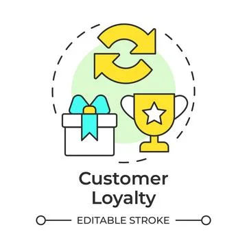 Customer loyalty multi color concept icon Stock Illustration