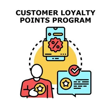 Customer loyalty points program concept Stock Illustration