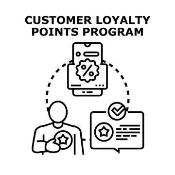 Customer loyalty points program concept Stock Illustration