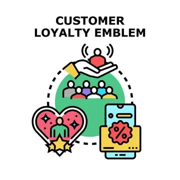 Customer loyalty program attracting new clients Stock Illustration