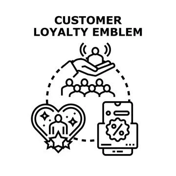Customer loyalty program attracting new clients Stock Illustration