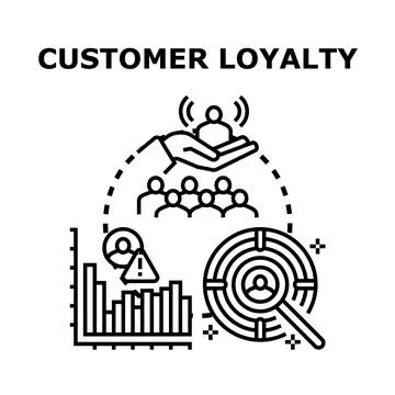 Customer loyalty program attracting new clients focusing strategy 스톡 일러스트
