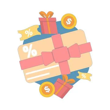 Customer loyalty program concept, Consumer rewards, Loyalty bonus card program. Stock Illustration