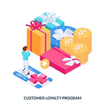 Customer loyalty program concept.  Stock Illustration