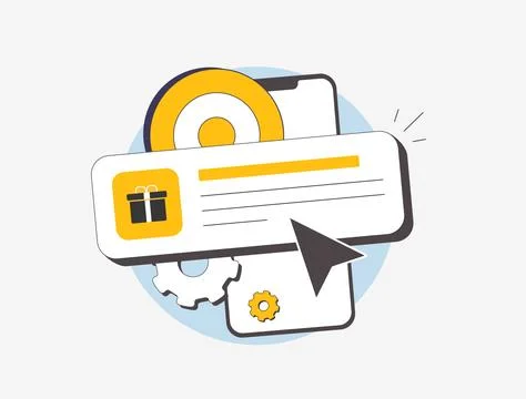 Customer loyalty program concept with reward points, e-commerce marketing Stock Illustration