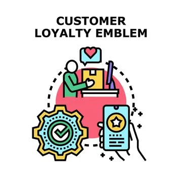 Customer loyalty program emblem concept vector Stock Illustration