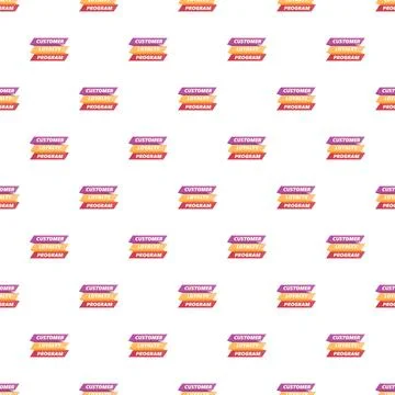 Customer loyalty program flat background pattern design Stock Illustration