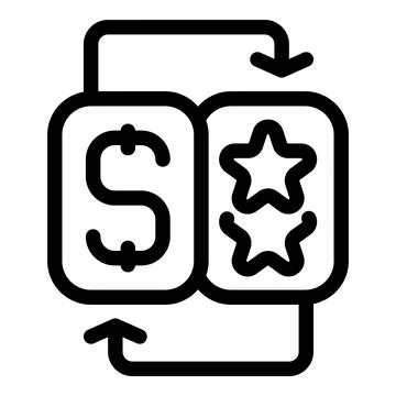 Customer loyalty program giving money back bonus icon Stock Illustration