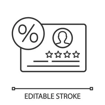 Customer loyalty program linear icon Stock Illustration