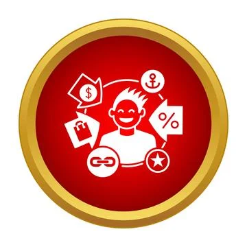 Customer loyalty program linking discounts and shopping experience Illustrazione stock