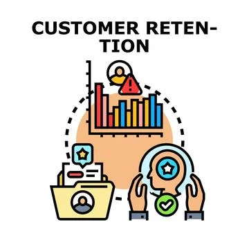 Customer loyalty program managing data analytics Stock Illustration