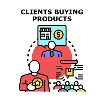 Customer loyalty program managing sales and clients Stock Illustration