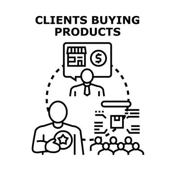 Customer loyalty program managing sales and clients Stock Illustration