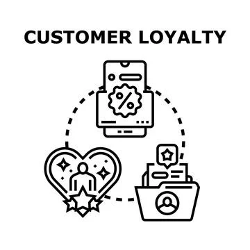 Customer loyalty program marketing strategy concept Stock Illustration