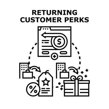 Customer loyalty program perks attracting client retention Illustration
