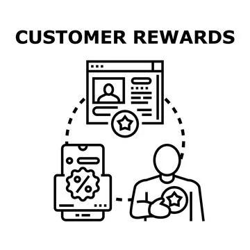 Customer loyalty program providing rewards and benefits Stock Illustration