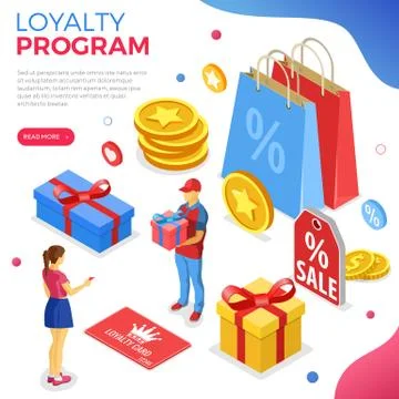 Customer Loyalty Programs Banner 스톡 일러스트