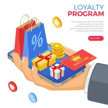 Customer Loyalty Programs Banner Stock Illustration