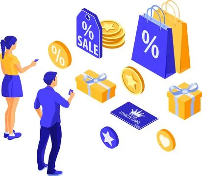 Customer Loyalty Programs Banner 库存插图