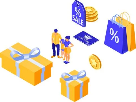 Customer Loyalty Programs Banner Illustrazione stock