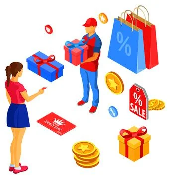 Customer Loyalty Programs Banner Stock Illustration