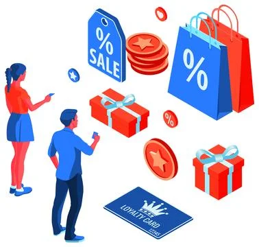 Customer Loyalty Programs Banner Stockillustratie