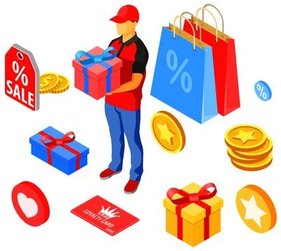 Customer Loyalty Programs Banner Stockillustratie