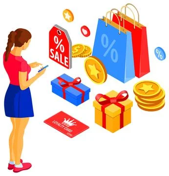 Customer Loyalty Programs Banner Stock Illustration