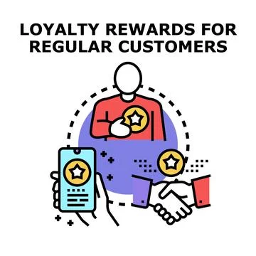 Customer loyalty rewards program concept illustration Illustration
