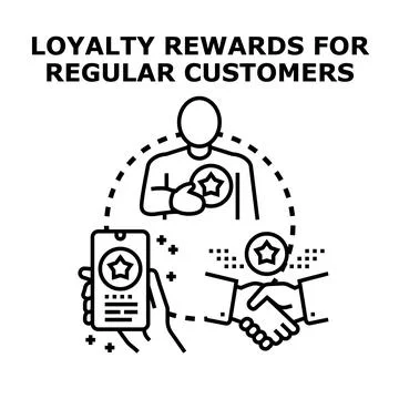 Customer loyalty rewards program concept illustration Stock Illustration