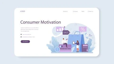 Customer loyalty web banner or landing page. Marketing program development Stock Illustration